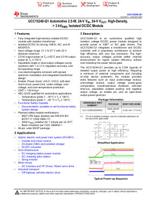 UCC15240-Q1 datasheet cover page