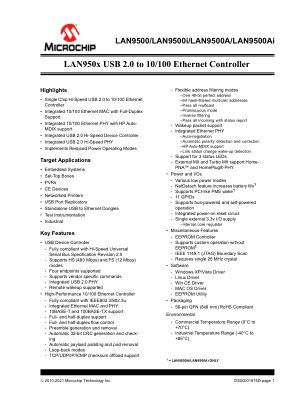 LAN9500A-ABZJ-TR 数据手册首页