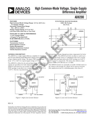 AD8200 datasheet cover page