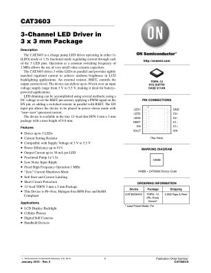 CAT3603 数据手册首页