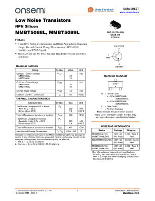 MMBT5088LT1 数据手册首页