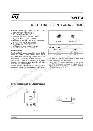 74V1T03 datasheet cover page
