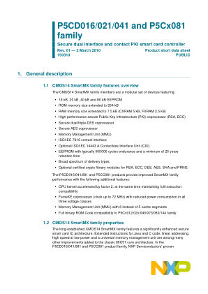 P5CD016 datasheet cover page