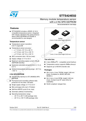 STTS424E02 数据手册首页