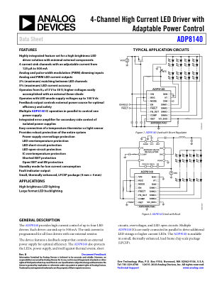 ADP8140 datasheet cover page