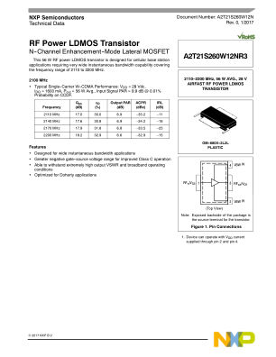 A2T21S260W12N 数据手册首页