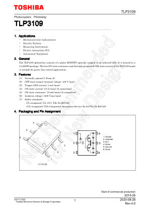 TLP3109 datasheet cover page