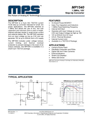 MP1540 datasheet cover page