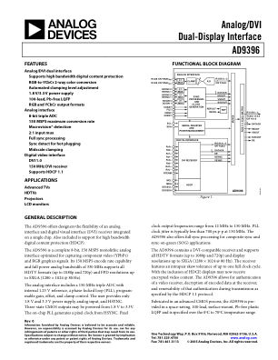 AD9396 数据手册首页