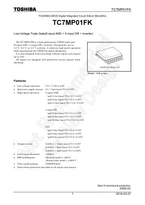 TC7MP01FK 数据手册首页
