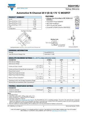 SQA410EJ datasheet cover page