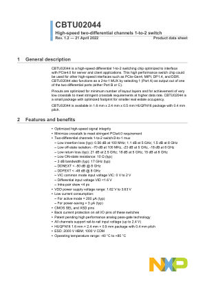 CBTU02044 datasheet cover page