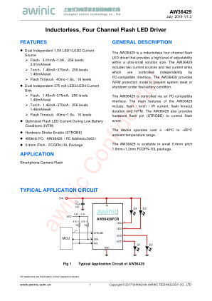 AW36429 datasheet cover page