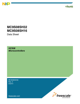 MC9S08SH32 数据手册首页