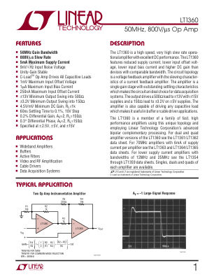 1360FA datasheet cover page