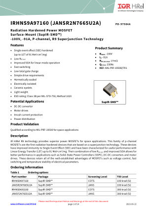 JANSF2N7665U2A datasheet cover page