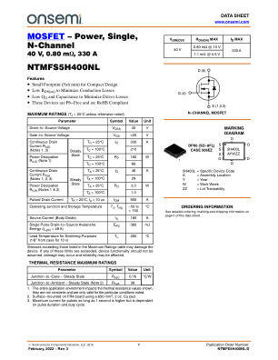 NTMFS5H400NL 数据手册首页