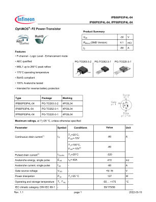 I80P03P4L-04 datasheet cover page