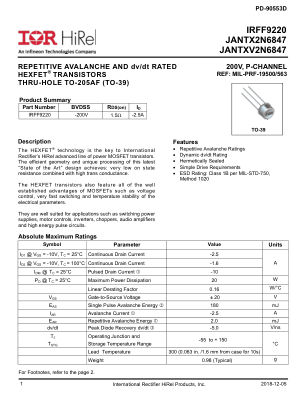 2N6847 datasheet cover page