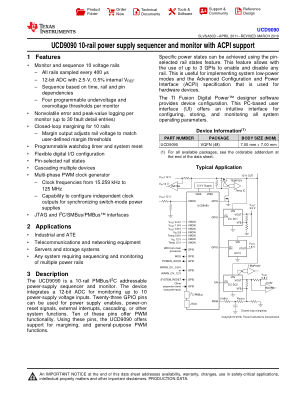UCD9090 数据手册首页