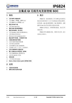 IP6824 datasheet cover page