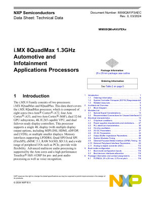 IMX8QM1P3AEC datasheet cover page