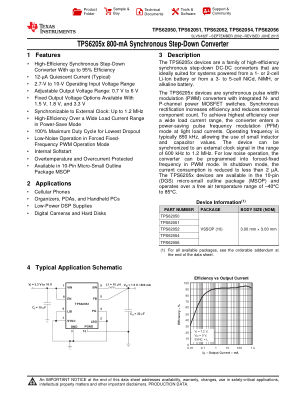 TPS62056 datasheet cover page