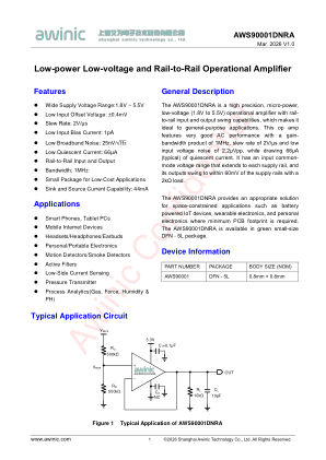 AWS90001DNRA datasheet cover page