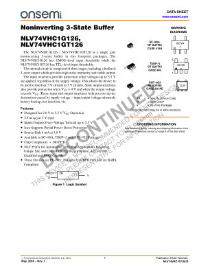 NLV74VHC1G126 datasheet cover page