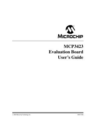 MCP3423EV 数据手册首页