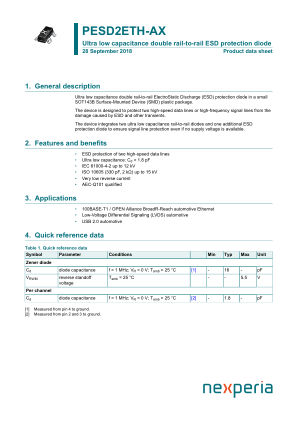 PESD2ETH-AXR datasheet cover page