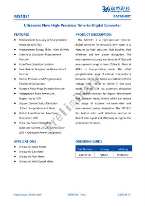 MS1031 datasheet cover page