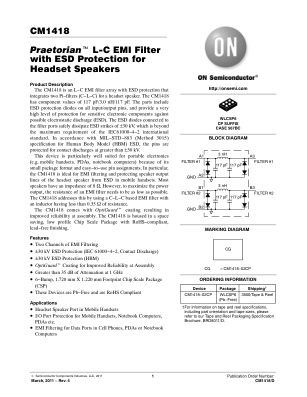 CM1418 datasheet cover page