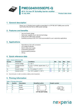PMEG040V050EPE-QZ datasheet cover page