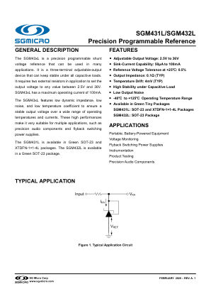 SGM431L datasheet cover page