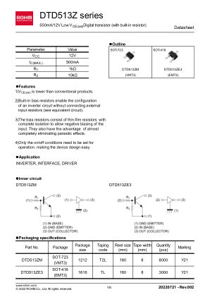 DTD513ZE3 datasheet cover page