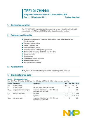 TFF1017HN datasheet cover page