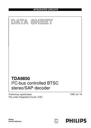 TDA9850 datasheet cover page