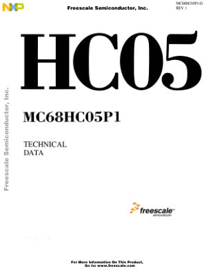 MC68HC05P1 datasheet cover page