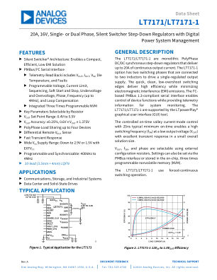 LT7171 datasheet cover page