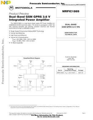MRFIC1869PP datasheet cover page