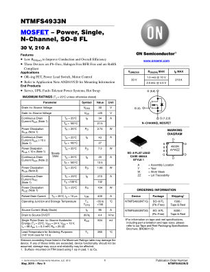NTMFS4933N 数据手册首页