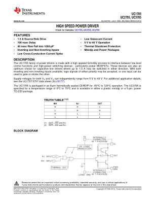 UC3705M datasheet cover page