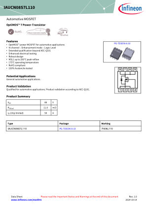 IAUCN08S7L110 datasheet cover page