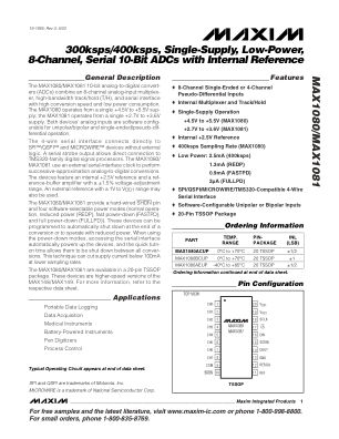 MAX1080 datasheet cover page