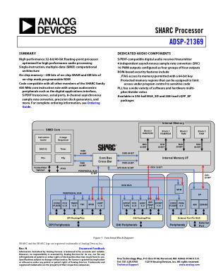 ADSP-21369 datasheet cover page