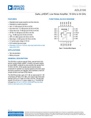 ADL8106 数据手册首页