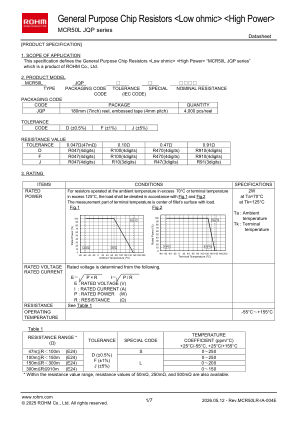 MCR50LJQPJL 数据手册首页