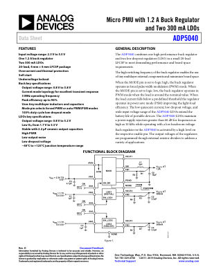 ADP5040 datasheet cover page