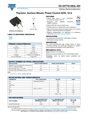 VS-25TTS12S2L-M3 datasheet cover page